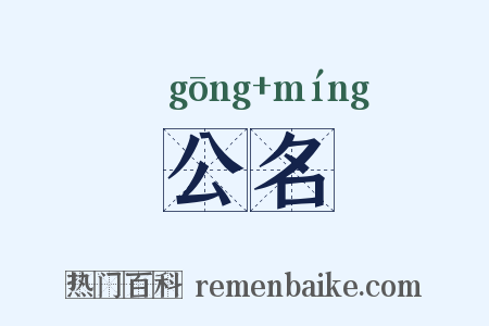 公名是什么意思的图片